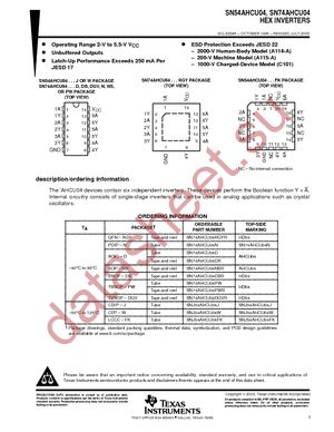 SN74AHCU04N datasheet  